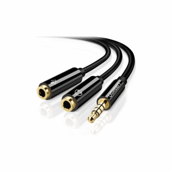 ugreen 30620 3.5mm male to 2 female audio cable abs case (black)