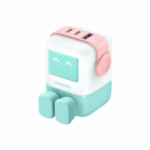 ugreen 35857 uno rg 65w 3 port gan fast charger pink blue uk