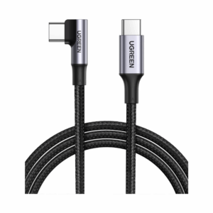 ugreen 70643 usb c to usb c pd fast charging 90 degree cable 5a max black 1m