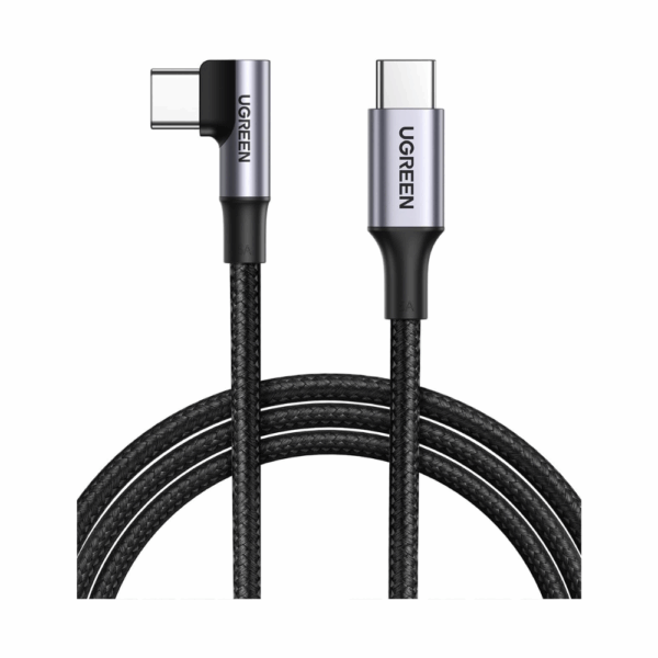 ugreen 70643 usb c to usb c pd fast charging 90 degree cable 5a max black 1m