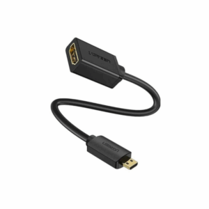 ugreen 20134 micro hdmi male to hdmi female adapter cable 22cm(black)