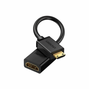 ugreen 20137 mini hdmi male to hdmi female adapter cable 22cm (black)
