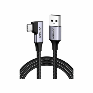 ugreen 20299 usb a male to usb c male 3.0 3a 90 degree angled cable 1m (black)