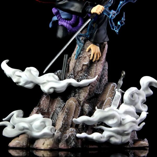 naruto sasuke uchiha with akatsuki cape figure