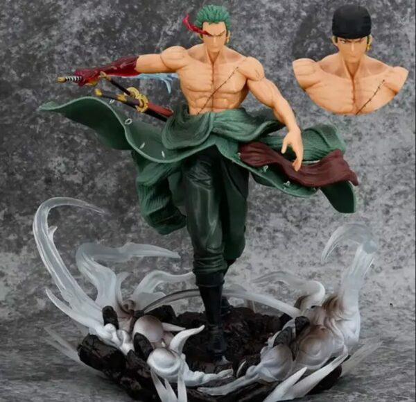 one piece roronoa zoro fighting pose figure