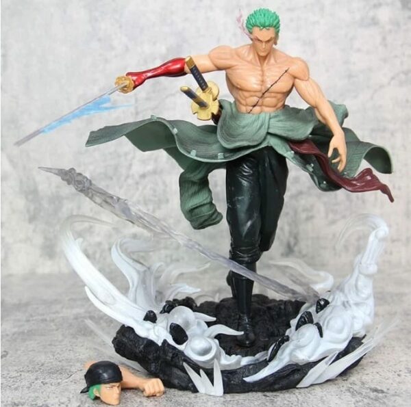 one piece roronoa zoro fighting pose figure