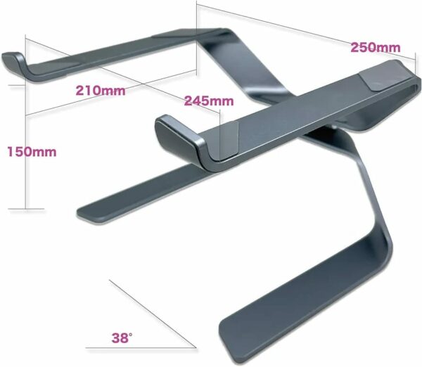 alumium laptop stand suspended