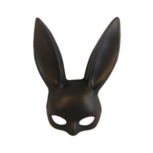 matte black bunny mask