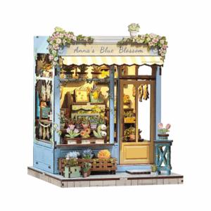 cutebee diy book nook kit anna's blue blossom