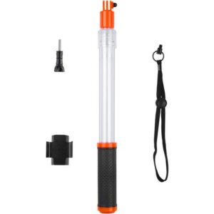 telesin floating translucent selfie stick for action camera