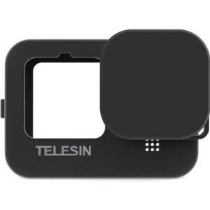 telesin silicone case with lanyard for gopro hero9/10/11/12 (black)