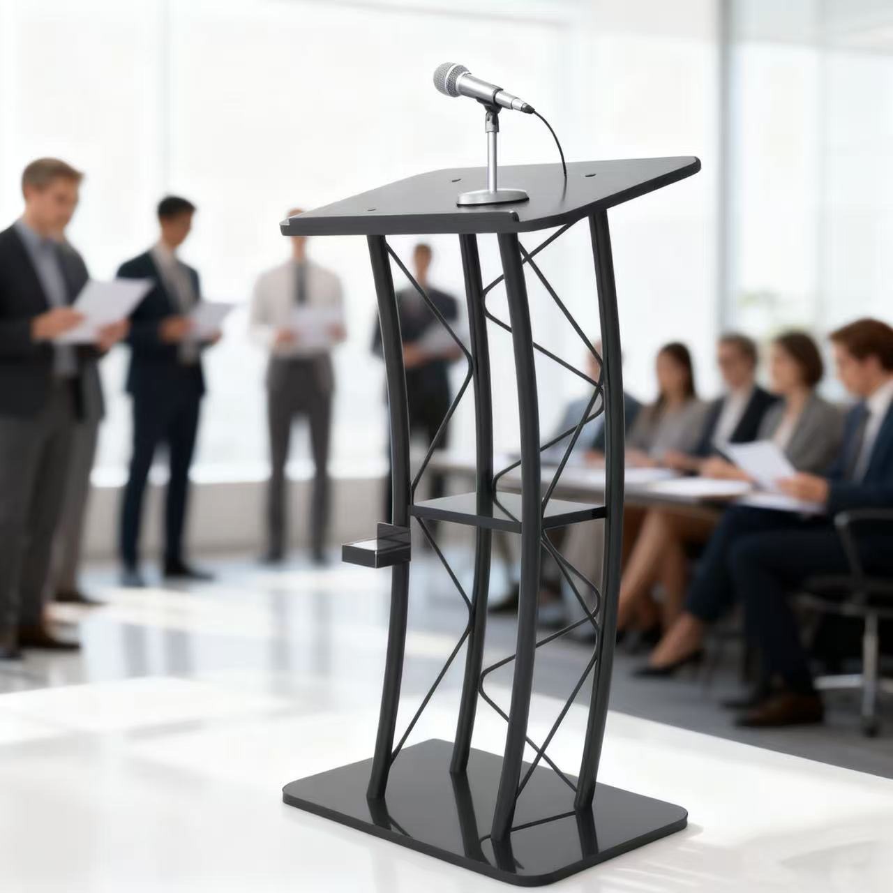 curved podium lectern