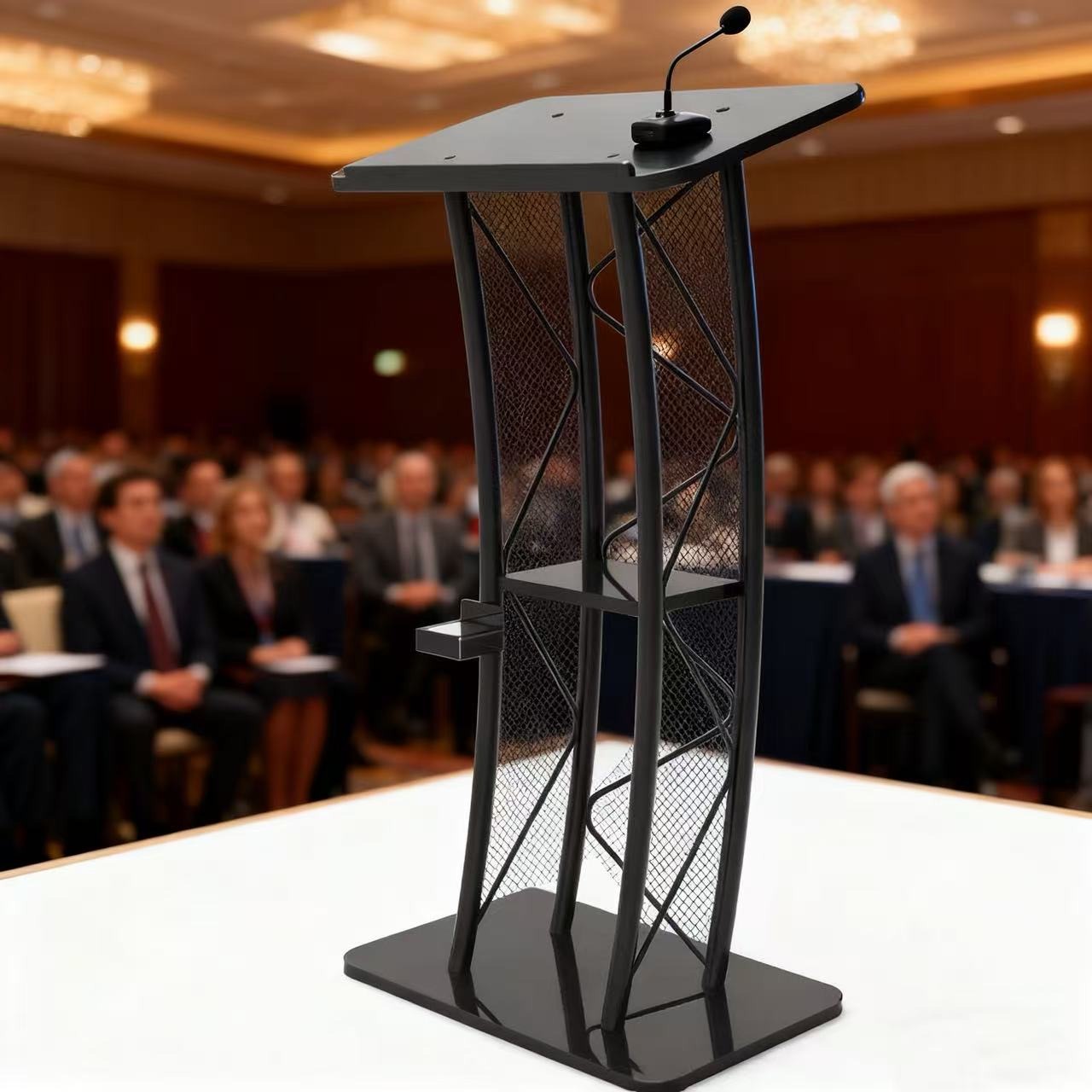 curved podium lectern