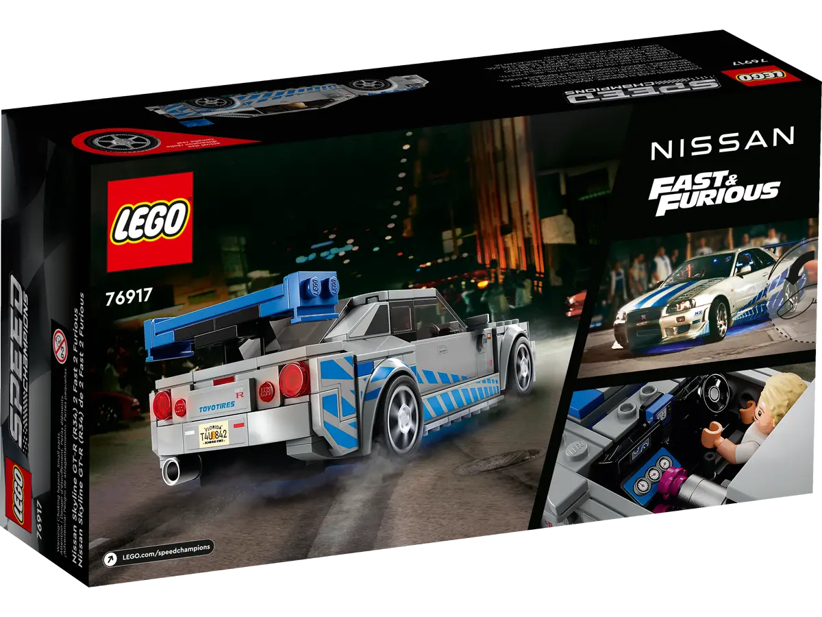 lego® 2 fast 2 furious nissan skyline gt r (r34) (76917)
