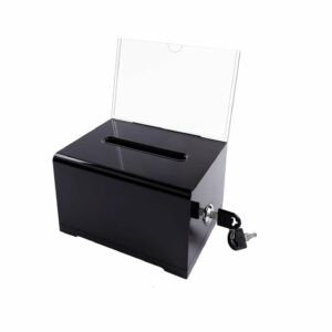acrylic donation box with lock