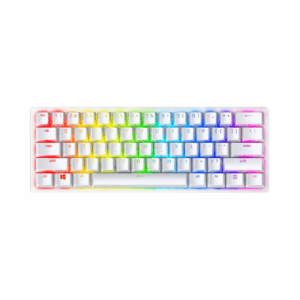 razer huntsman mini mercury edition 60% optical gaming keyboard (clicky purple switch)