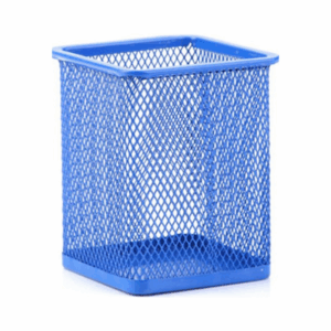 metal mesh pencil desk organizer (blue/pink)