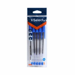 vselect ballpoint pen blue 1.0mm 5pcs
