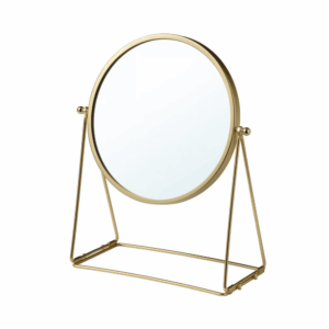 ikea lassbyn table mirror — gold‑colour
