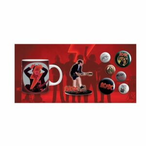 ac/dc pck mug320ml + acryl + badge pack