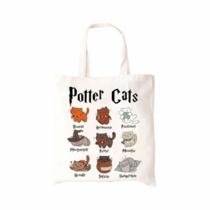 potter cats tote bag