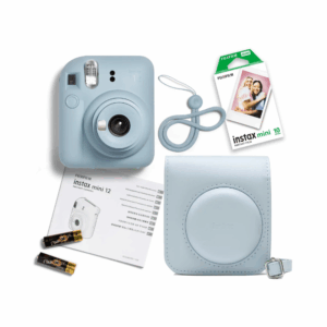 fujifilm instax mini 12 “light up your instax” kit (pastel blue)