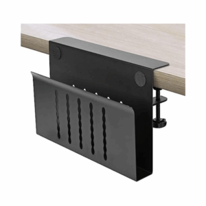 clamp on laptop stand/organizer (black)