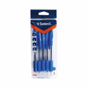 vselect ballpoint pen blue 0.7mm 5pcs