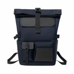 casual travel backpack (midnight blue, black)