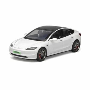 tesla model 3 1:24 diecast metal car white