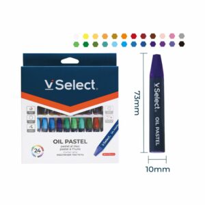 vselect oil pastel 11*75mm 24colors