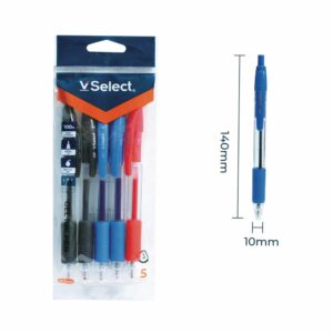 vselect ballpoint pen 3colors 0.7mm 5pcs