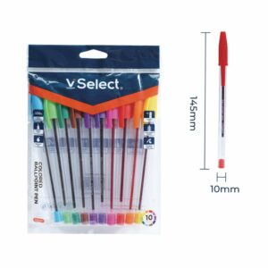 vselect colored ballpoint pen 1.0mm 10pcs