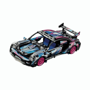 lelebrother cyberpunk porsche building block car 1:18