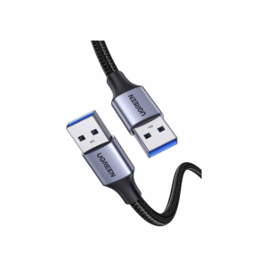 ugreen 80791 usb a male to usb a male usb 3.0 alu case braided cable 2m (black)
