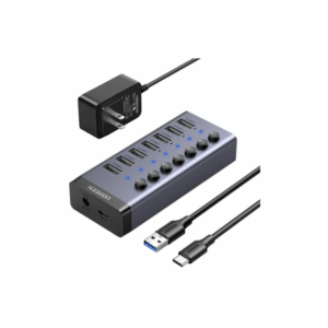 ugreen 90306 usb 3.0 7 port hub 12v2a (dc: 5.5) power supply (uk)