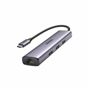 ugreen 60600 usb c to 3×usb3.0 hub+rj45 (1000m) ethernet adapter