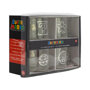 super mario 4 espresso glass mug set