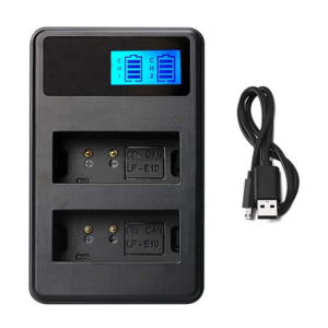dual slot battery charger lp e10
