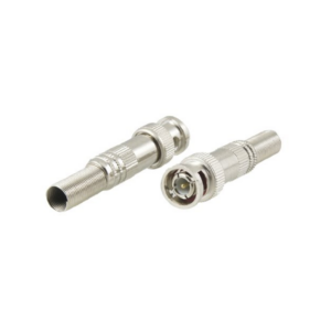 spring bnc male plug connector for cctv camera coaxial cable