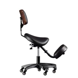 ergonomic rolling saddle kneel chair