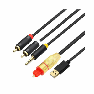 3.5mm + 2 rca jack converter audio cable