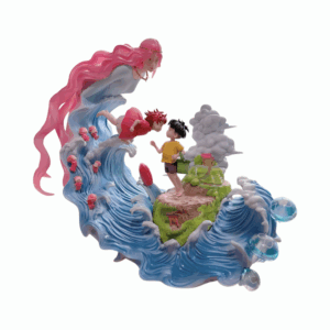 ghibli ponyo and sosuke statue