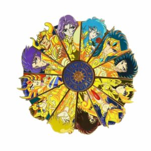 saint seiya 12 gold saints zodiac puzzle enamel pins