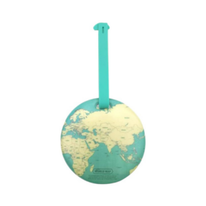 world map luggage tags