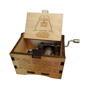 engraved wooden music box star wars style 2