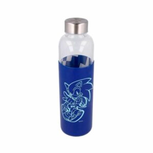sonic glass bottle with silicone cover 585ml