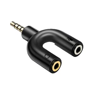 coteci 3.5mm audio jack u shaped splitter
