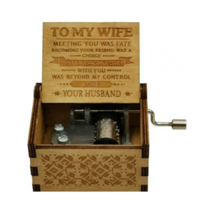 engraved wooden music box you are my sunshine wife gift style 3