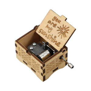 engraved wooden music box you are my sunshine style 9